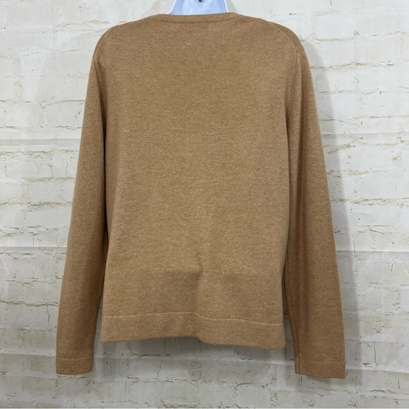 Polo Ralph Lauren Tan Merino Wool Cashmere Monogram Embroidered Sweater - Picture 6 of 9